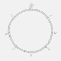 Silver Beaded Pearl & Star Bracelet>Caroline Gardner Sale