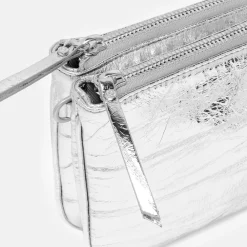 Silver Leather Frida Crossbody Bag><noscript><img width=