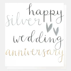 Silver Wedding Anniversary Card>Caroline Gardner Outlet