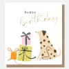Spotty Dog With Presents Birthday Card>Caroline Gardner Online