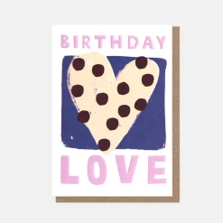 Spotty Heart Birthday Love Card>Caroline Gardner New