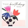 Spotty mug & flowers Birthday Card>Caroline Gardner Fashion