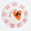 Strawberry Heart Ceramic Plate>Caroline Gardner New