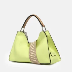 Sunny Yellow Leather Aurora Grab Bag><noscript><img width=