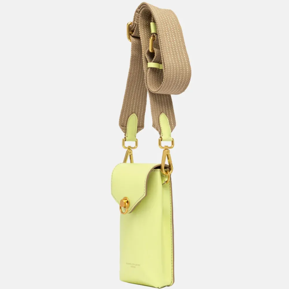 Sunny Yellow Leather Corallo Phone Bag>Caroline Gardner Clearance