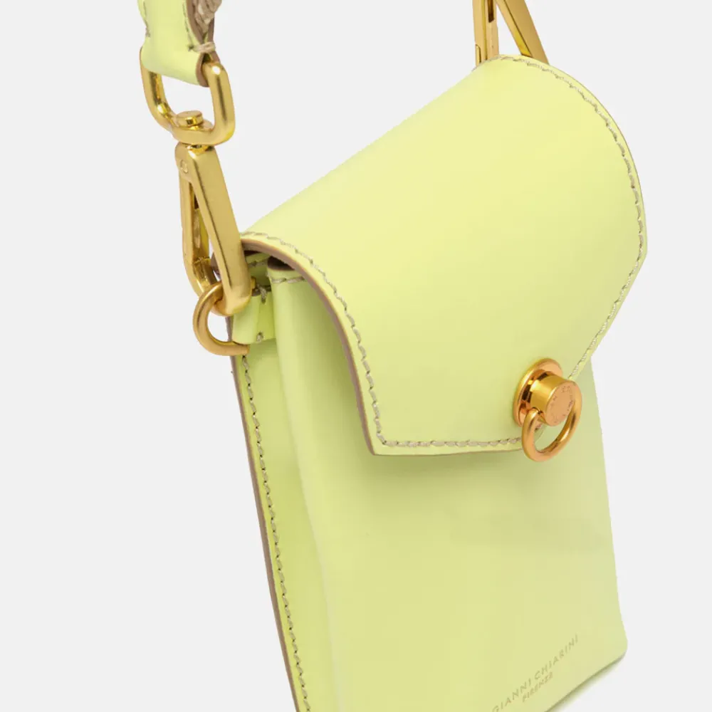 Sunny Yellow Leather Corallo Phone Bag>Caroline Gardner Clearance