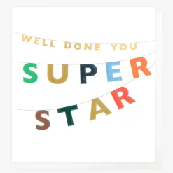 Super Star Bunting Well Done Card>Caroline Gardner Cheap