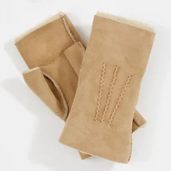 Vanilla Shearling Wrist Warmers>Caroline Gardner Clearance