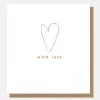 Wire Heart With Love Card>Caroline Gardner Shop