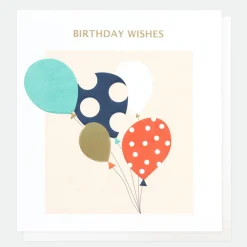 Wishes Balloons Birthday Card>Caroline Gardner Fashion
