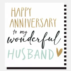 Wonderful Husband Anniversary Card>Caroline Gardner Hot