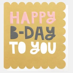 Yellow Scallop Birthday Card>Caroline Gardner Cheap