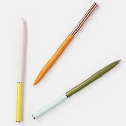 Yellow/Pale Pink/Aqua Slim Pens Set of 3><noscript><img width=